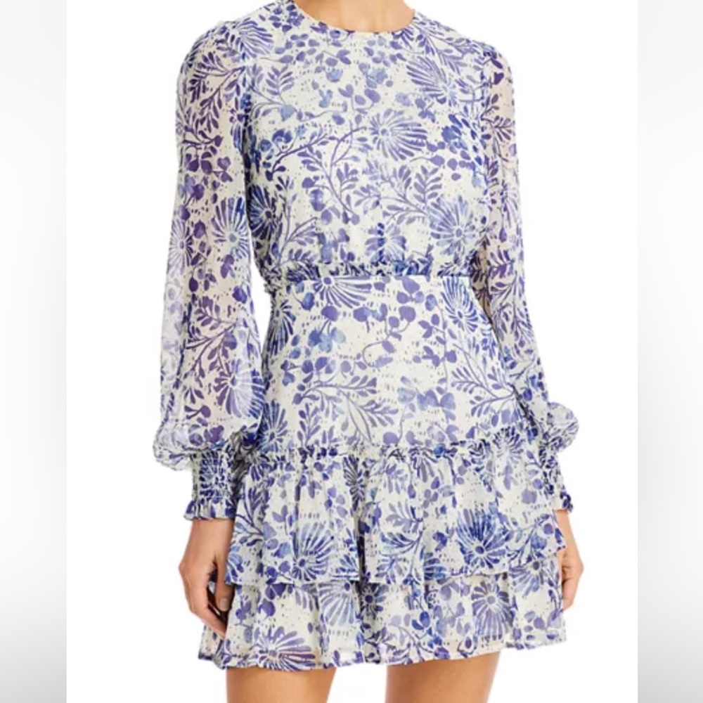 AQUA
Floral Ruffled Mini Dress, Size L